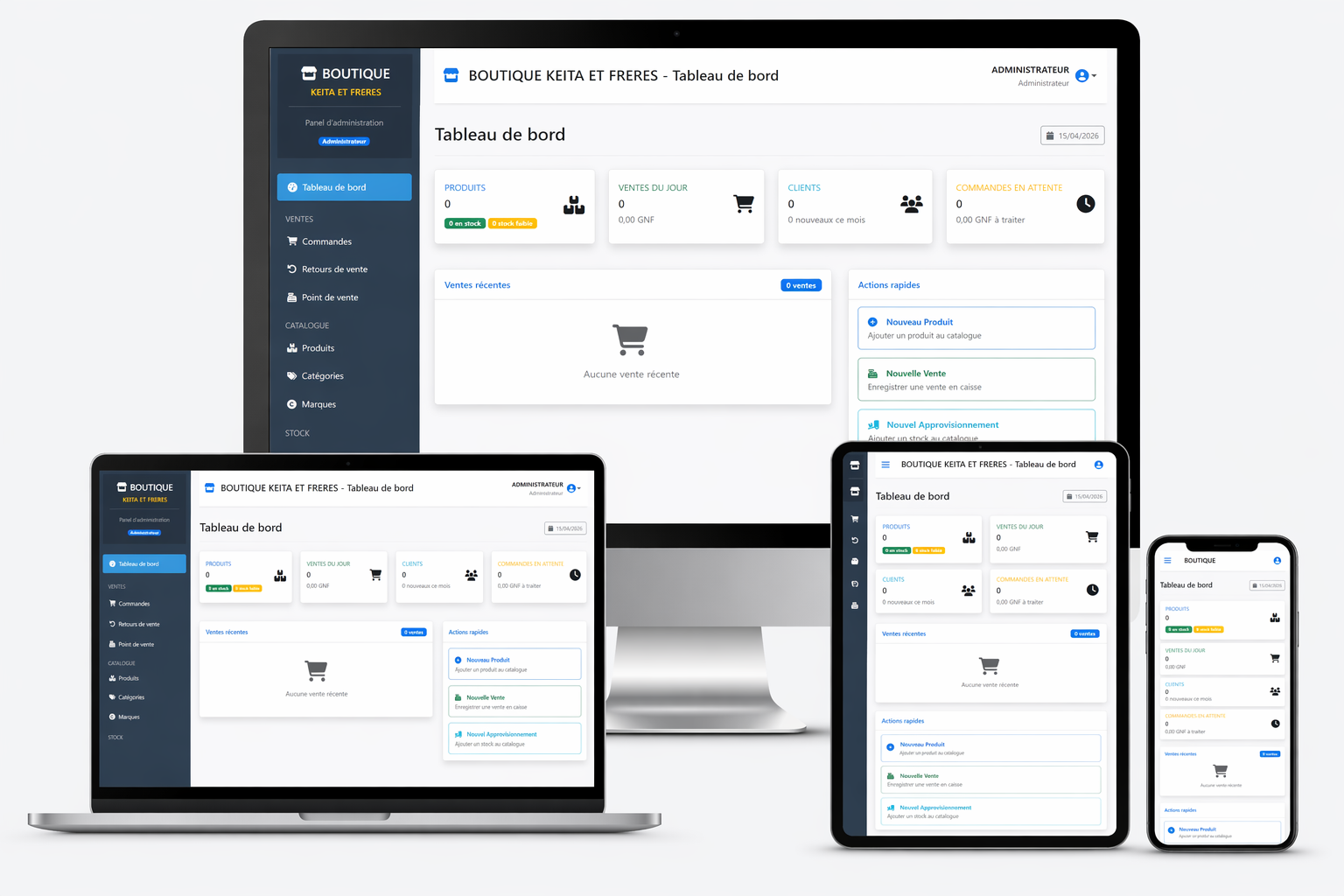 Création d'une application de gestion pour kéita et Frère