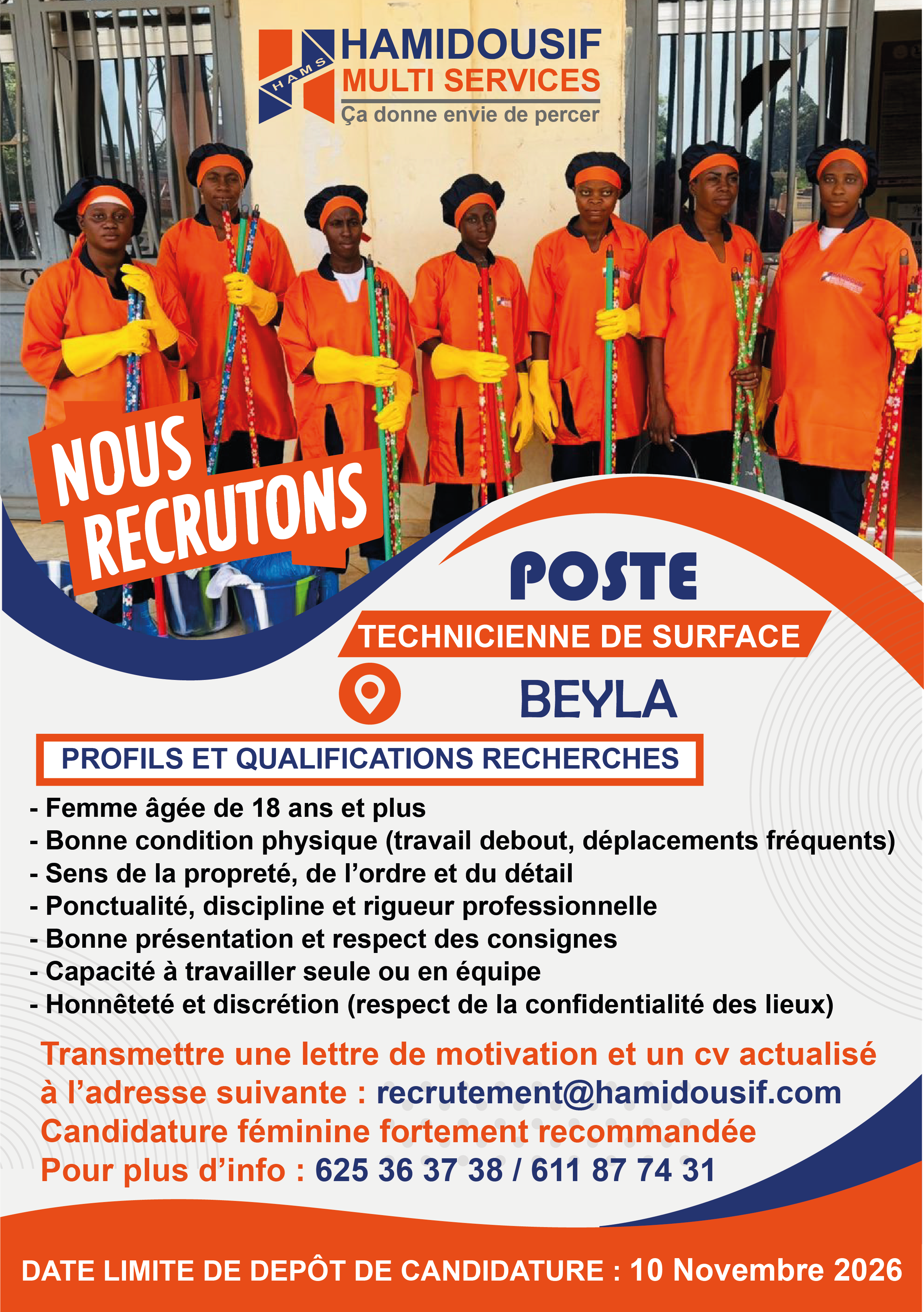 TECHNICIENNE DE SURFACE
